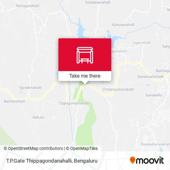 T.P.Gate Thippagondanahalli map