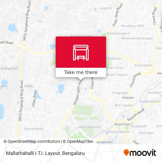 Mallathahalli I.T.I. Layout map