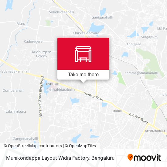 Munikondappa Layout Widia Factory map