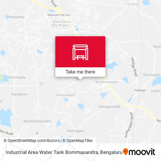 Industrial Area Water Tank Bommasandra map