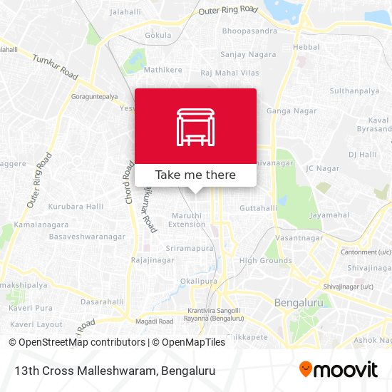 13th Cross Malleshwaram map