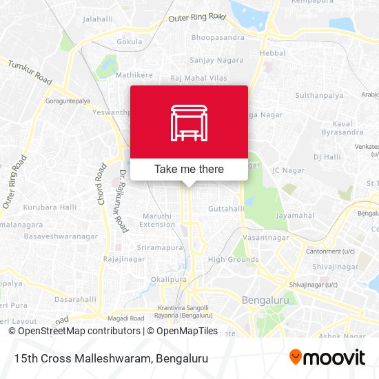 15th Cross Malleshwaram map