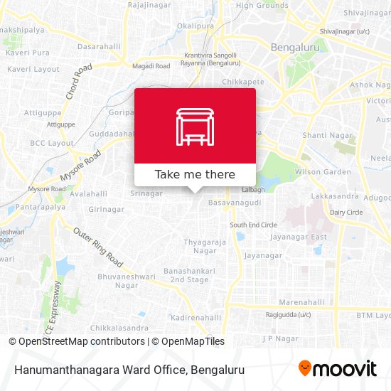 Hanumanthanagara Ward Office map