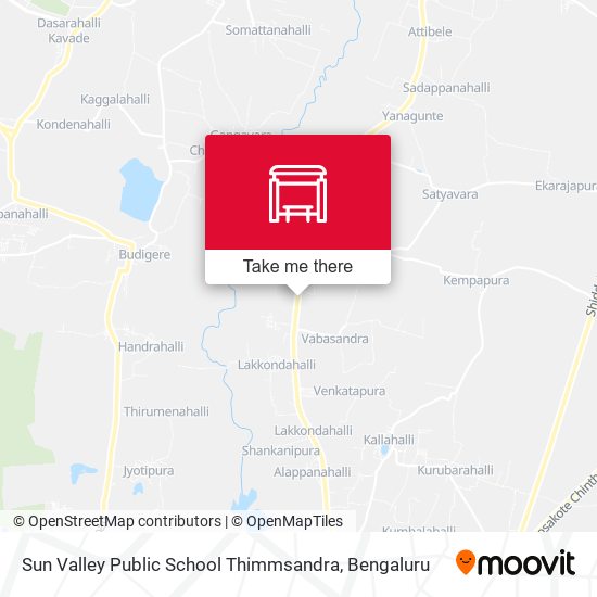 Sun Valley Public School Thimmsandra map