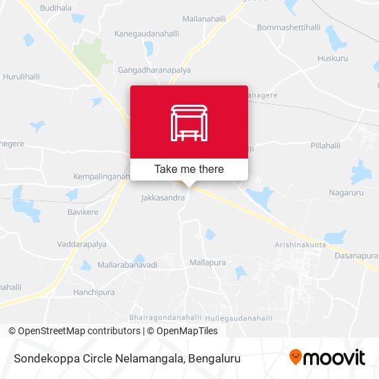 Sondekoppa Circle Nelamangala map