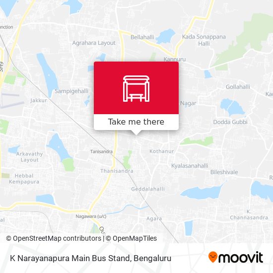 K Narayanapura Main Bus Stand map