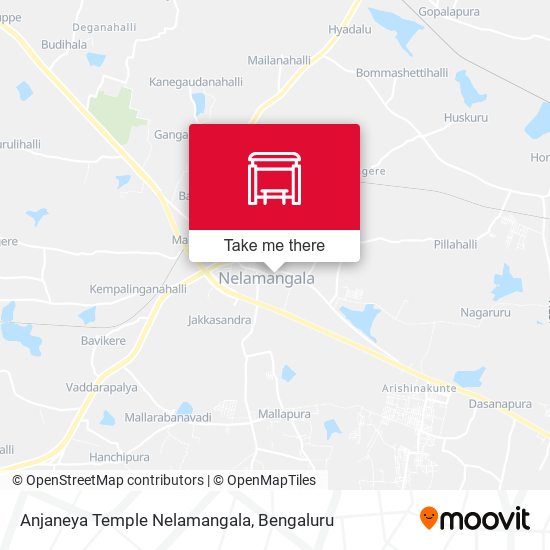 Anjaneya Temple Nelamangala map