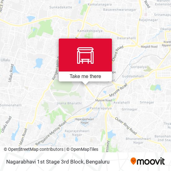 Nagarabhavi 1st Stage 3rd Block map