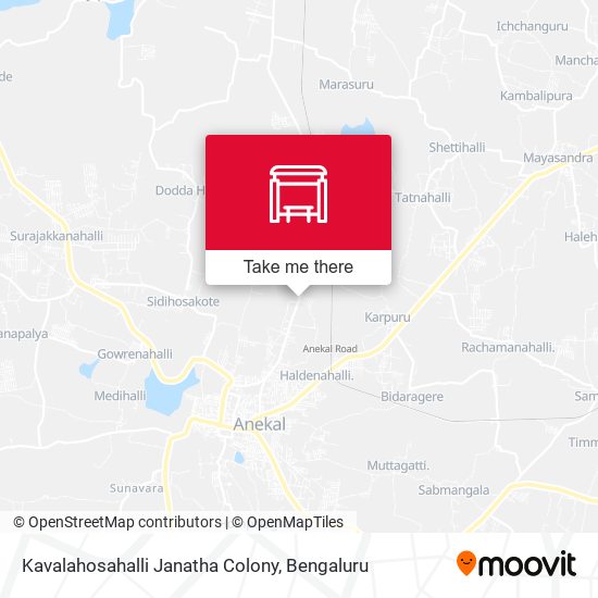 Kavalahosahalli Janatha Colony map