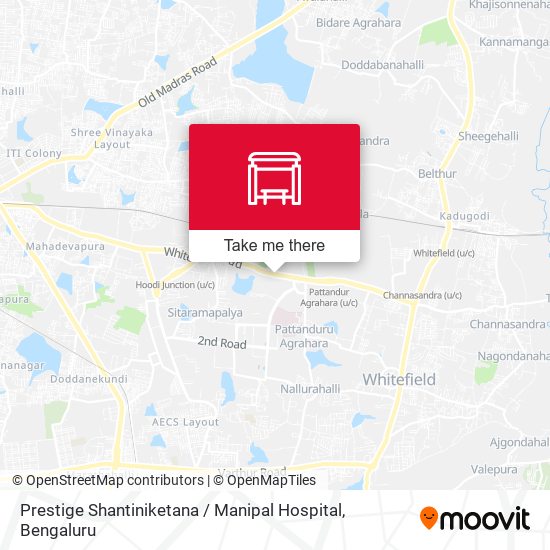 Prestige Shantiniketana / Manipal Hospital map