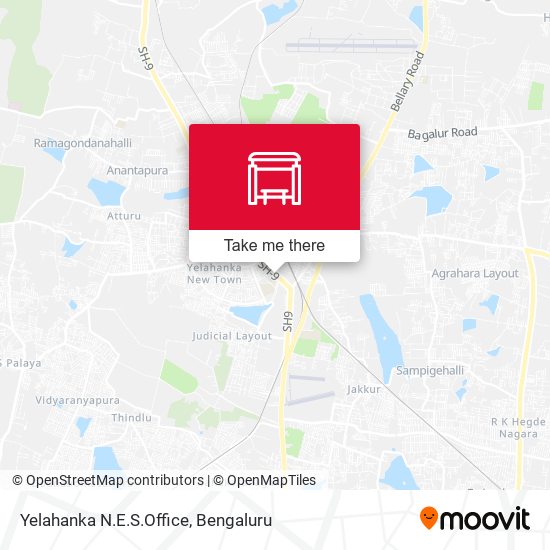 Yelahanka N.E.S.Office map