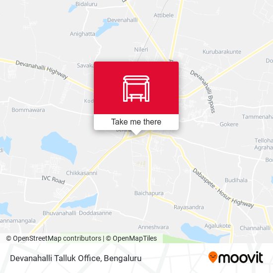 Devanahalli Talluk Office map