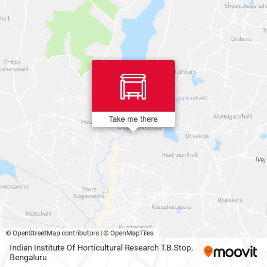 Indian Institute Of Horticultural Research T.B.Stop map