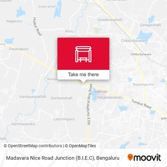 Madavara Nice Road Junction (B.I.E.C) map