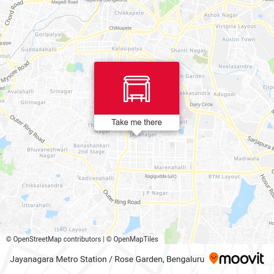 Jayanagara Metro Station / Rose Garden map