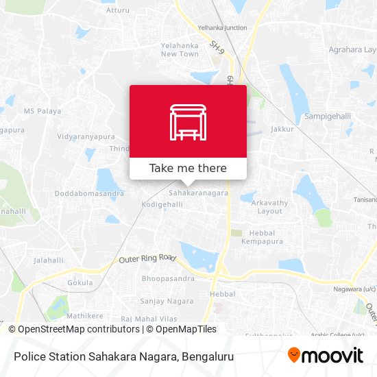 Police Station Sahakara Nagara map