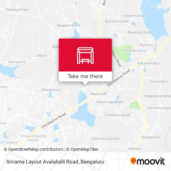 Srirama Layout Avalahalli Road map