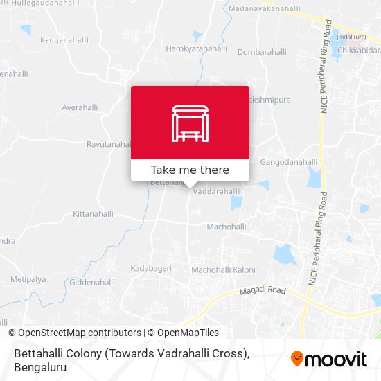 Bettahalli Colony (Towards Vadrahalli Cross) map