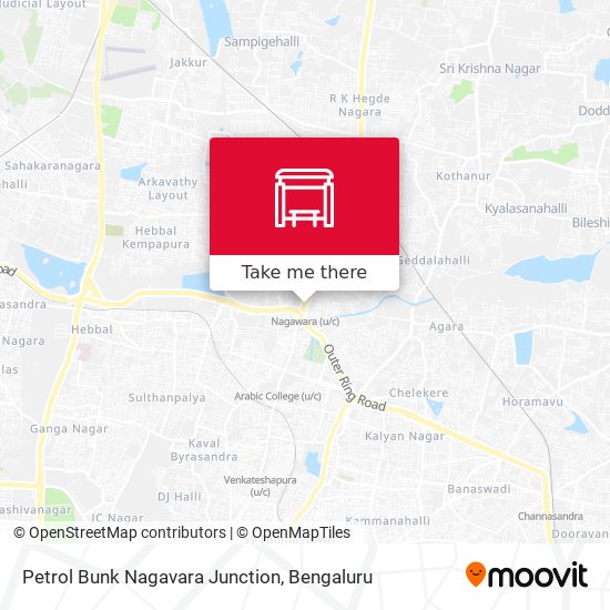 Petrol Bunk Nagavara Junction map