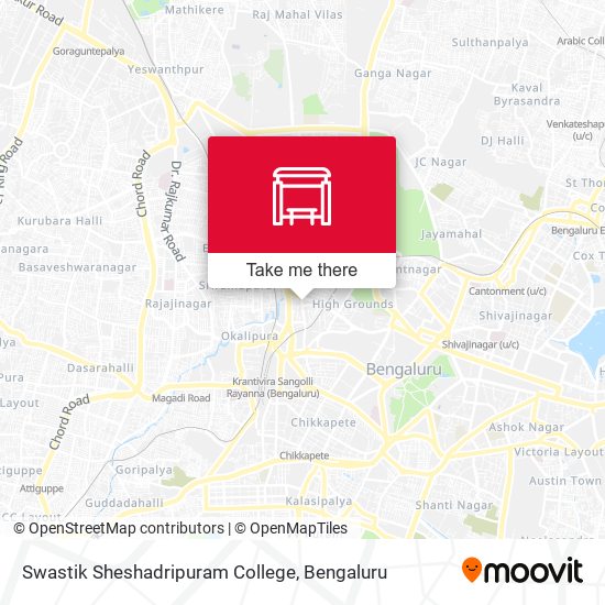 Swastik Sheshadripuram College map