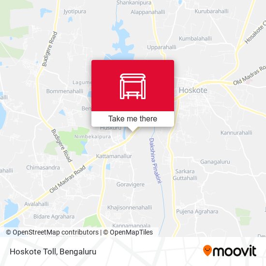 Hoskote Toll map