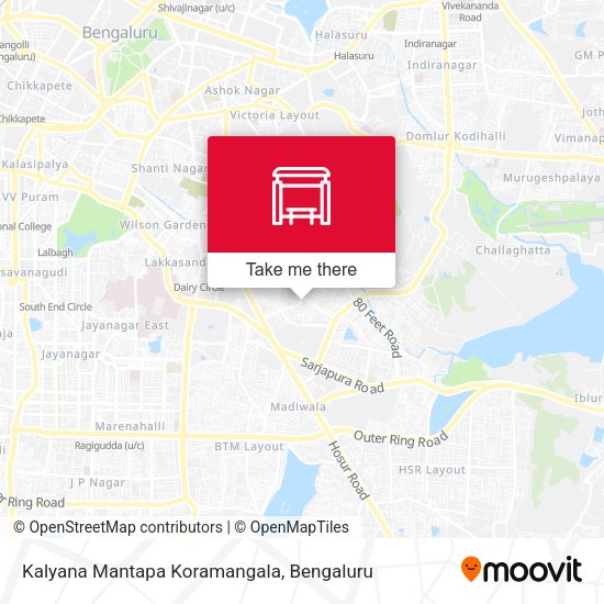 Kalyana Mantapa Koramangala map
