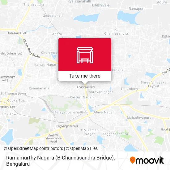 Ramamurthy Nagara (B Channasandra Bridge) map