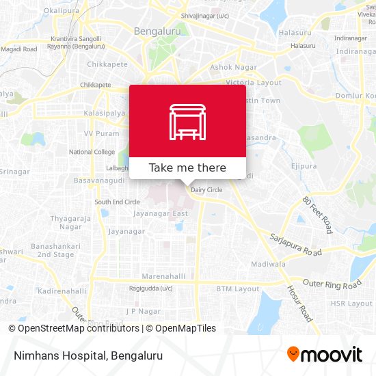 Nimhans Hospital map