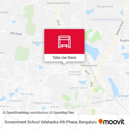 Government School Yelahanka 4th Phase map