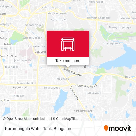 Koramangala Water Tank map