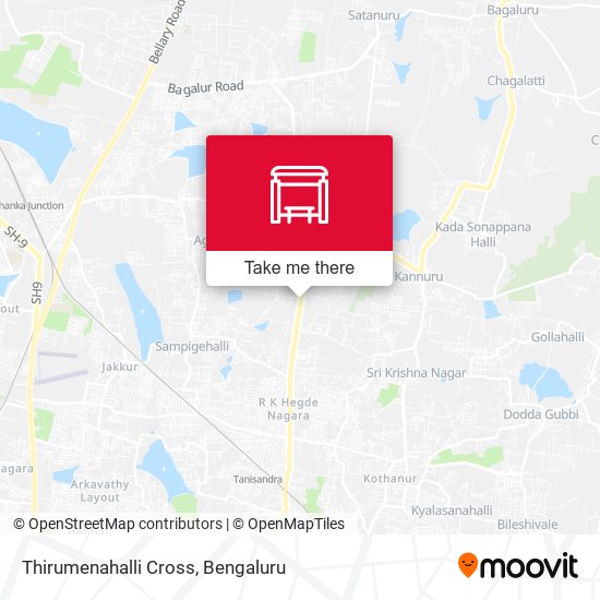 Thirumenahalli Cross map