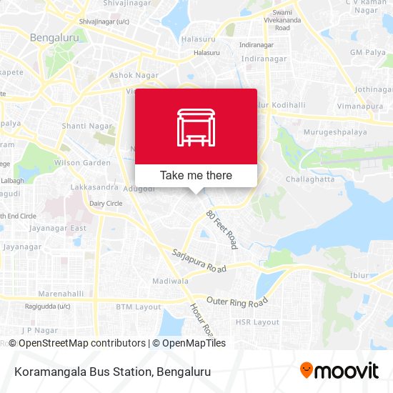 Koramangala Bus Station map