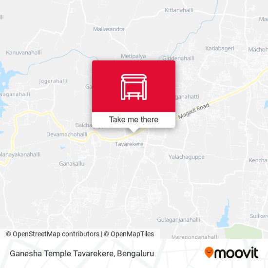 Ganesha Temple Tavarekere map