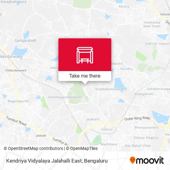 Kendriya Vidyalaya Jalahalli East map