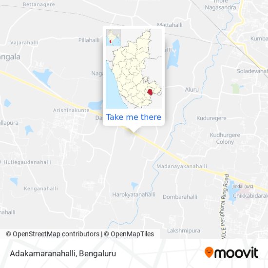 Bangalore North Taluk Map How To Get To Adakamaranahalli In Bengaluru By Bus Or Metro?