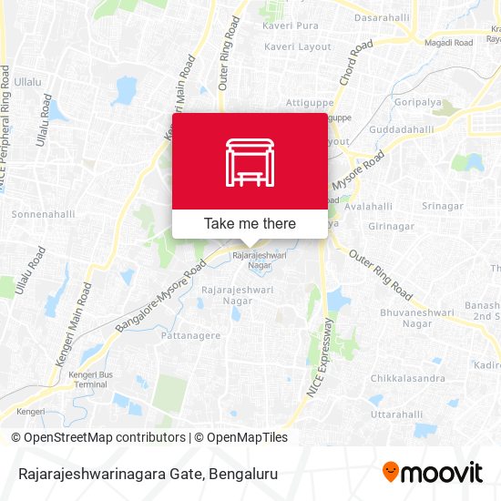 Rajarajeshwarinagara Gate map