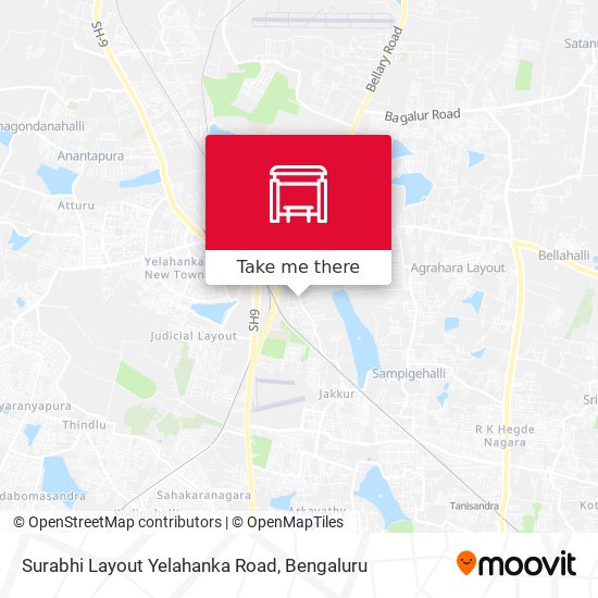 Surabhi Layout Yelahanka Road map