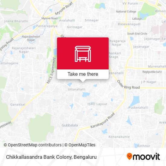 Chikkallasandra Bank Colony map