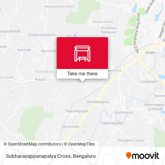Subbarayappanapalya Cross map
