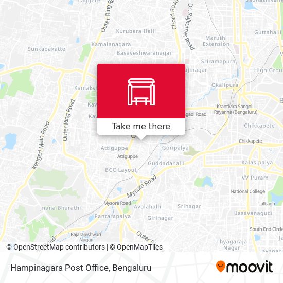 Hampinagara Post Office map