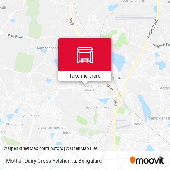 Mother Dairy Cross Yelahanka map