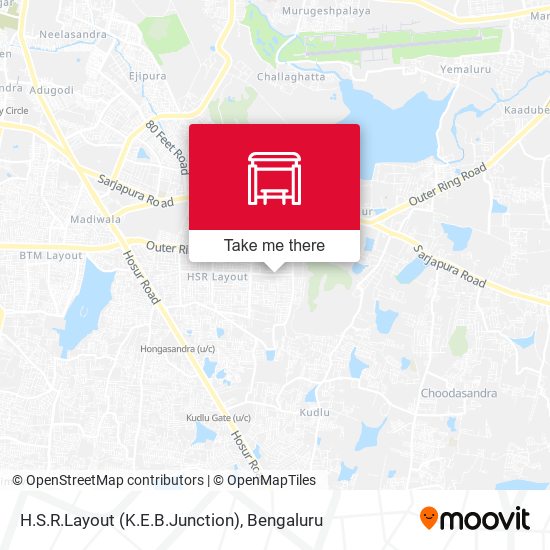 H.S.R.Layout (K.E.B.Junction) map