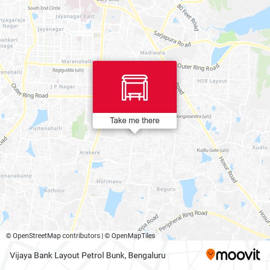 Vijaya Bank Layout Petrol Bunk map