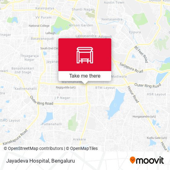 Jayadeva Hospital map