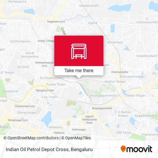 Indian Oil Petrol Depot Cross map