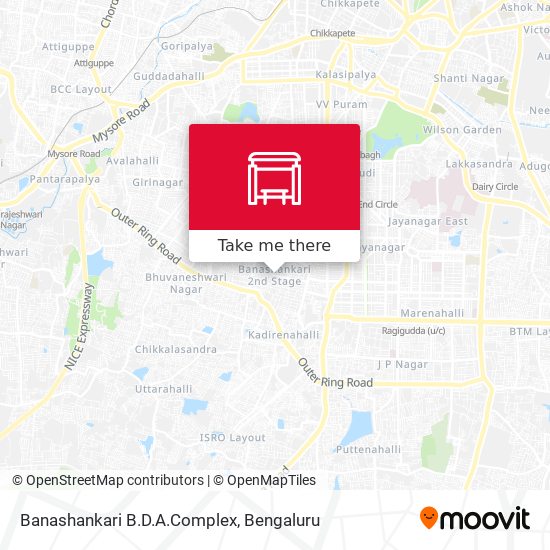 Banashankari B.D.A.Complex map