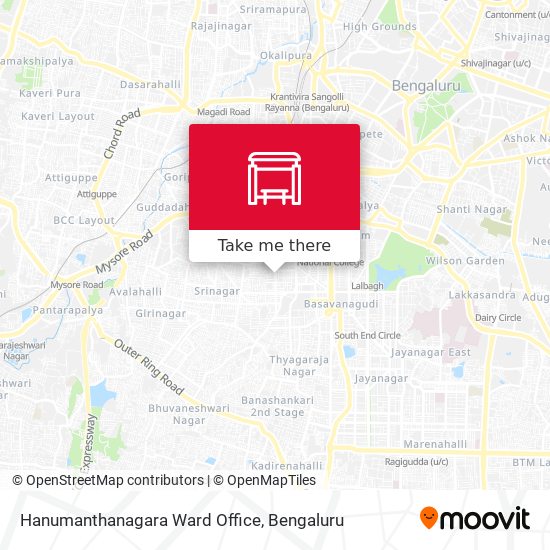 Hanumanthanagara Ward Office map