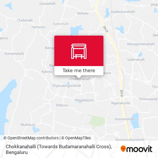 Chokkanahalli (Towards Budamaranahalli Cross) map