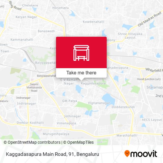 Kaggadasapura Main Road, 91 map