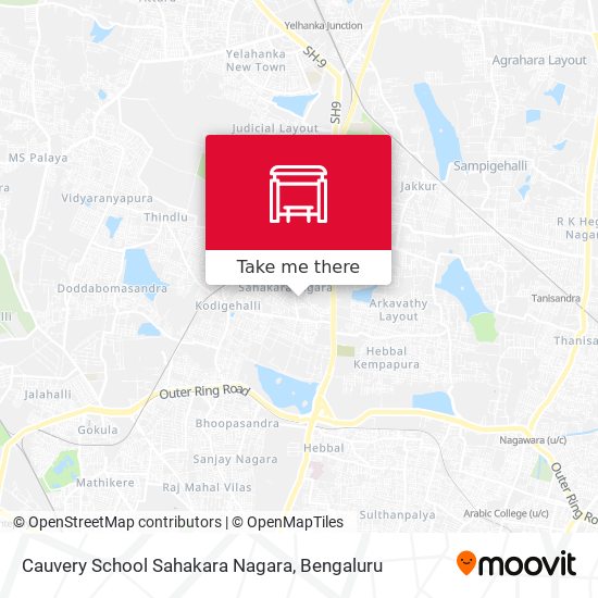 Cauvery School Sahakara Nagara map